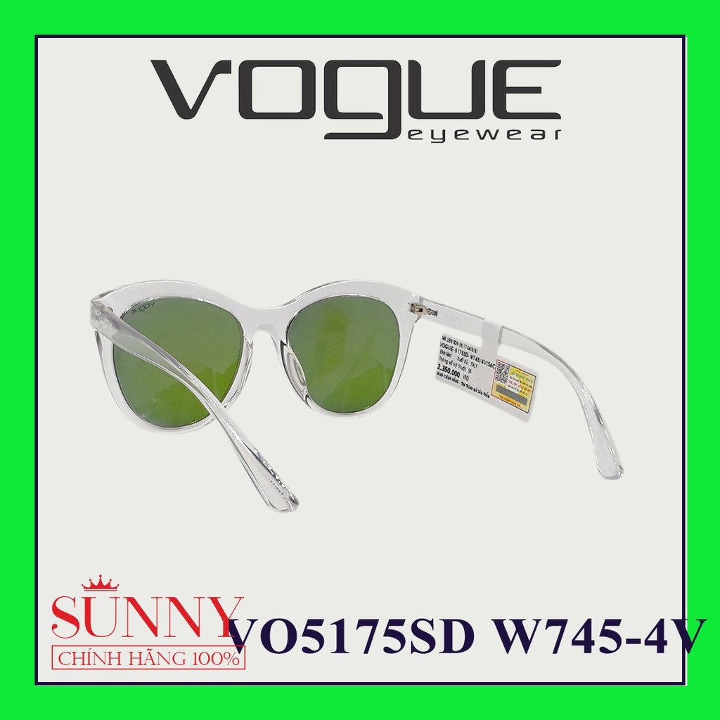 [Mã FARSBR241 giảm 15k đơn 0đ] VO5175SD - mắt kính Vogue chính hãng Italia, bảo hành toàn quốc