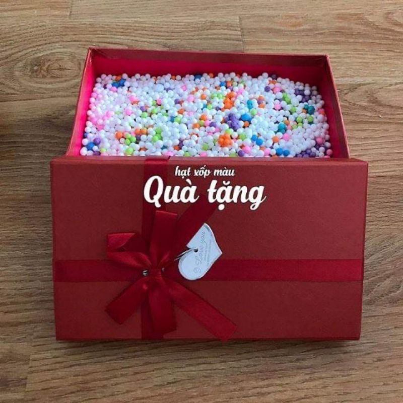 Hạt xốp làm slime (slam), bỏ hộp quà, trang trí, làm tuyết