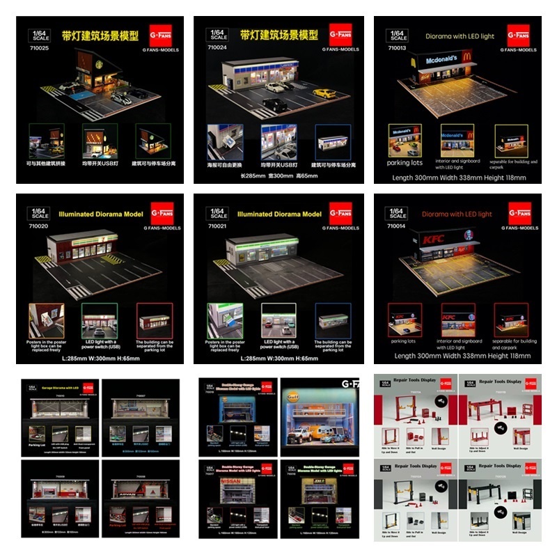 Mô Hình G-Fans Tỉ Lệ 1:64 Có Đèn LED