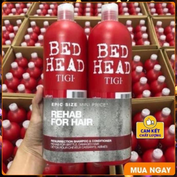 FREESHIP TOÀN QUỐC - Dầu Gội TiGi Đỏ 1500ML/Cặp [Phục Hồi Tóc Hư Tổn]