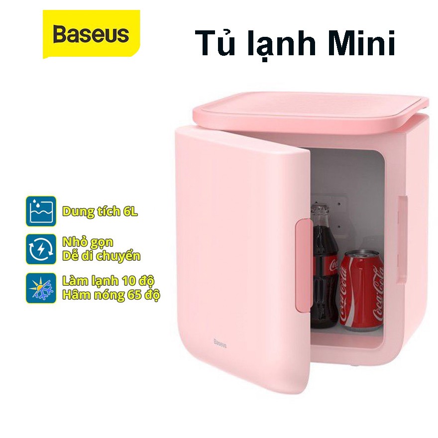 Tủ lạnh mini Baseus 6 Lít Công suất 45W 2 Chiều Nóng Lạnh Igloo Mini Fridge for Students