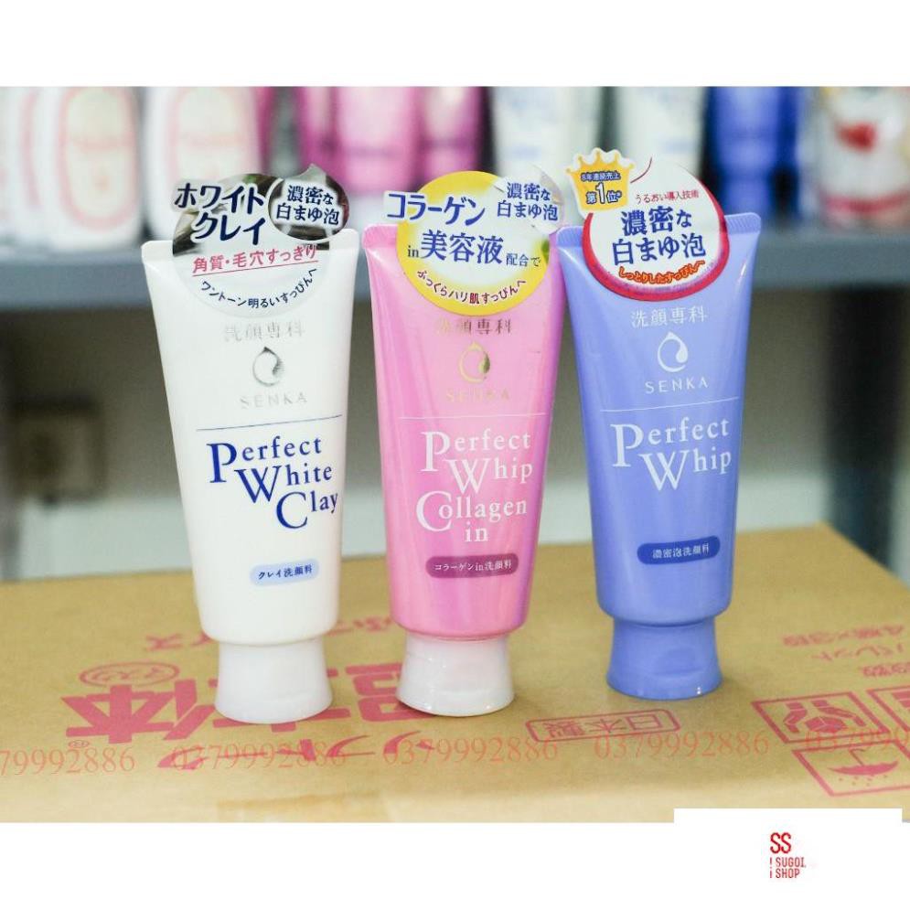 Sữa rửa mặt tạo bọt Senka Perfect Whip 120g nội địa Nhật Bản