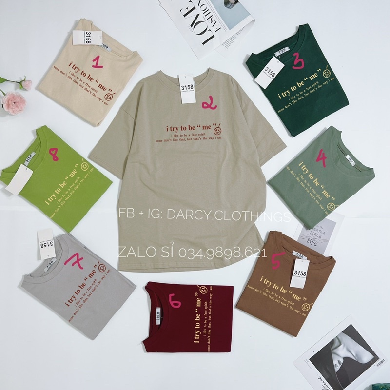 áo thun 3158 ✨ FREESHIP ✨ áo thun chữ i try vintage nam nữ