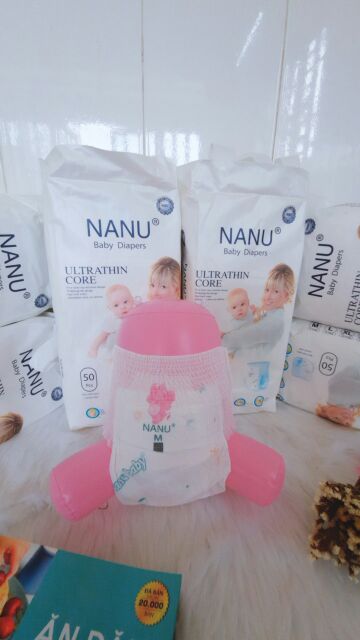 (FREESHIP) Tã Quần Cao Cấp NANU BABY M100 L100 XL100 XXL100 XXXL100