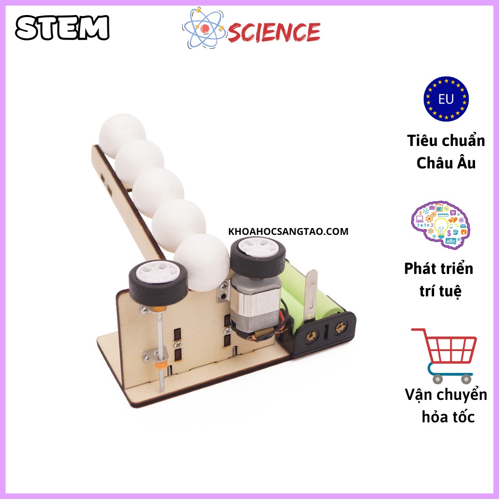 Đồ chơi cho bé Súng bắn bóng tự động kết hợp hài hòa giữa nhu cầu học tập và giải trí, Đồ chơi giáo dục Stem