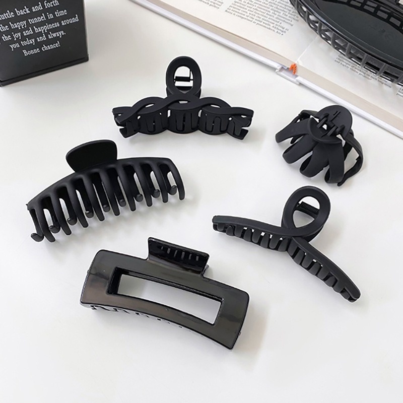 Kẹp Tóc Màu Đen Đơn Giản Thời Trang Hàn Quốc Dành Cho Nữ