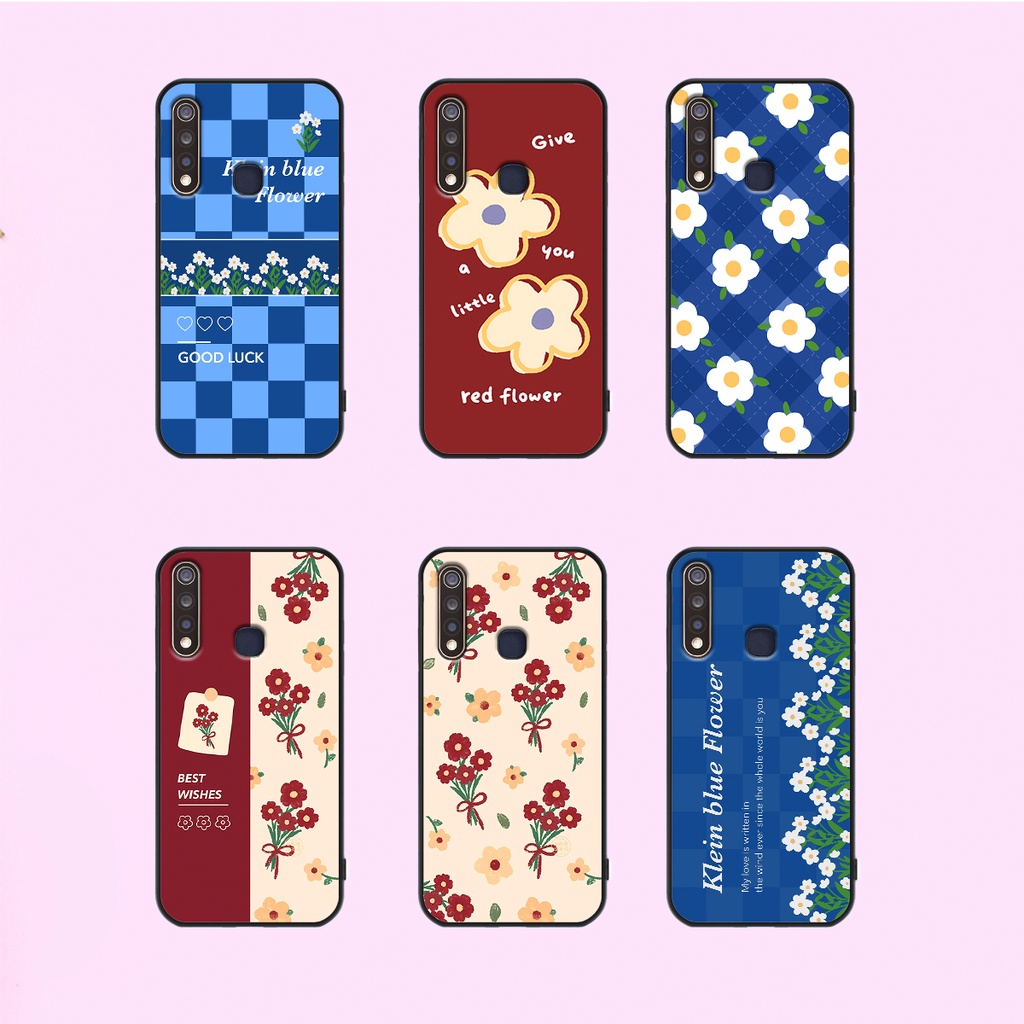 Ốp Vivo Y19 / U3 in hình hoa cỏ nhẹ nhàng,họa tiết caro xinh xắn.ốp lưng chống sốc