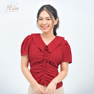 Áo kiểu nữ thời trang Eden cổ sen dây rút - ASM109