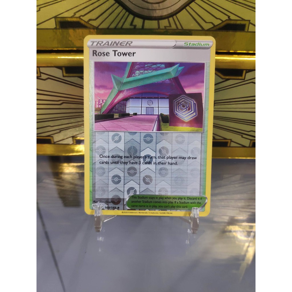[ Dưa Hấu Yugioh ] Lá bài thẻ bài Pokemon Trainer Rose Tower