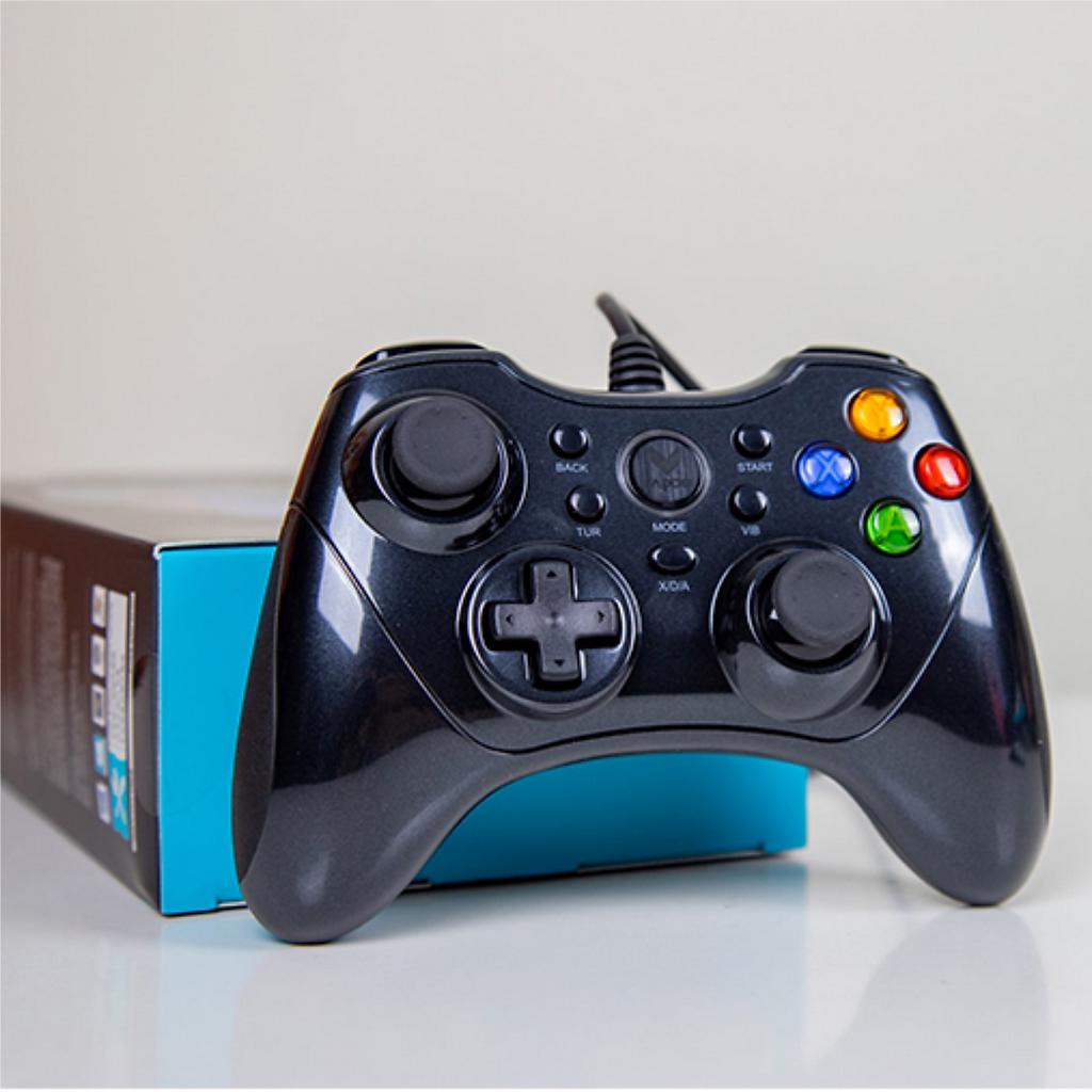 Tay Cầm Chơi Game RAPOO Dây Cắm USB Tương Thích PC, Laptop, PS, XBOX, Android - V600 - Hàng Chính Hãng