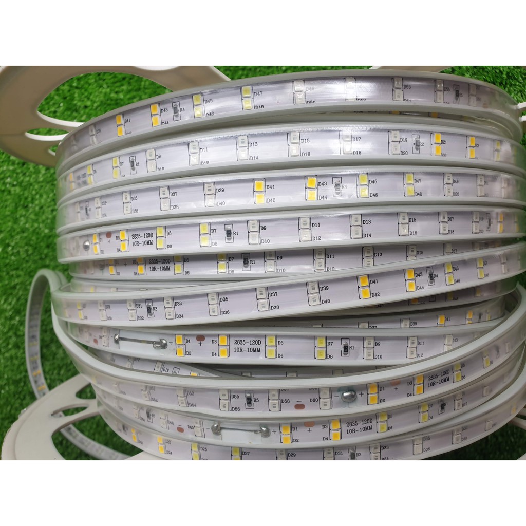 Cuộn led dây đôi 2835 - 100m (2 hàng led đôi) + tặng 5 dây nguồn