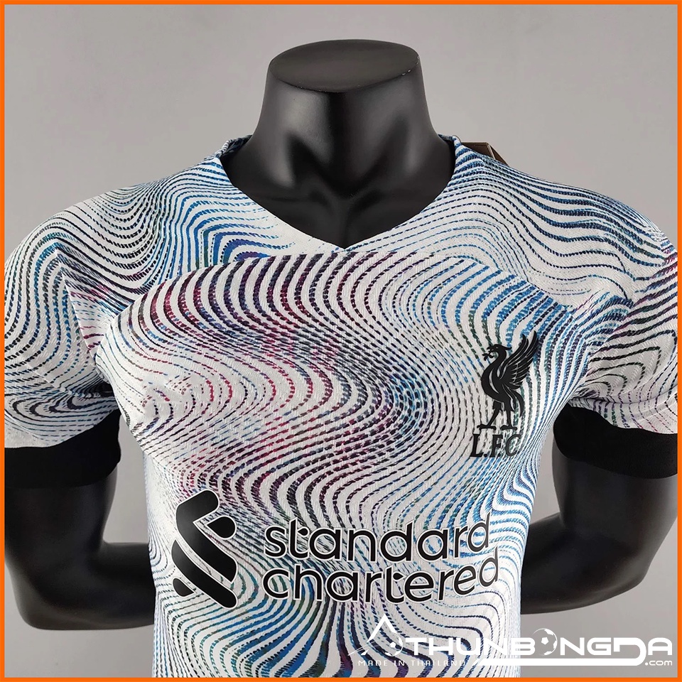Áo Liverpool trắng sân khách 2022/2023, 2022/23 bản PLAYER Issue BODY fit cao cấp Thái Lan