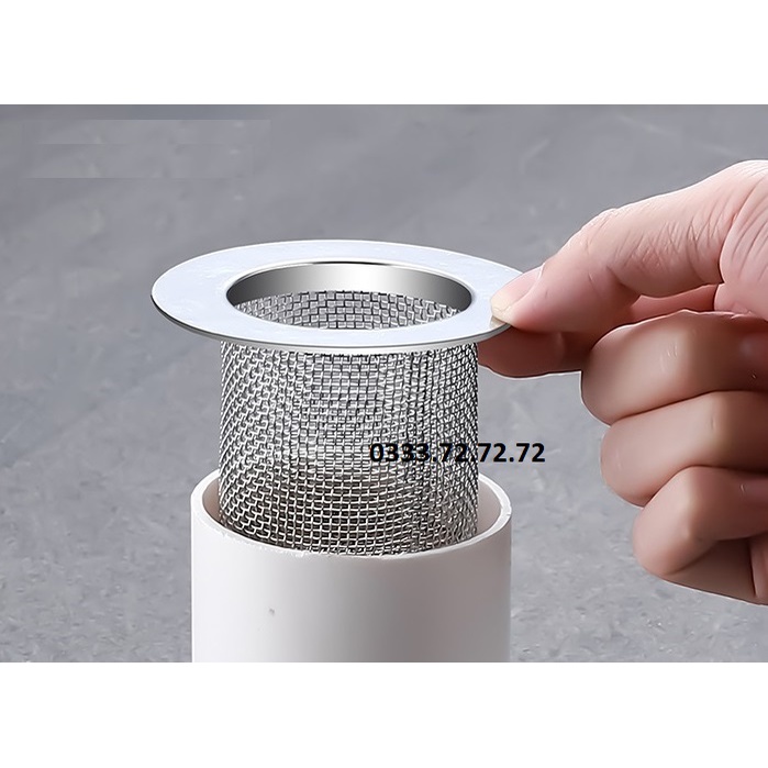 Lưới lọc rác inox, phễu lọc rác thoát sàn nhà tắm cho bồn rửa bếp, bồn rửa mặt tiện lợi Inox 304 không gỉ