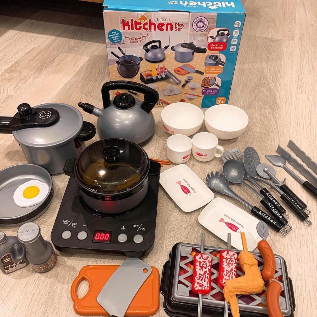 Bộ Đồ Chơi Nấu Ăn Kitchen 36 Món - Bộ đồ chơi nấu ăn 36 món kèm thức ăn