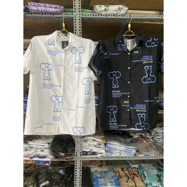 Áo Sơ Mi Tay Ngắn Unisex Cổ Bẻ Phong Cách Hàn Quốc Freesize
