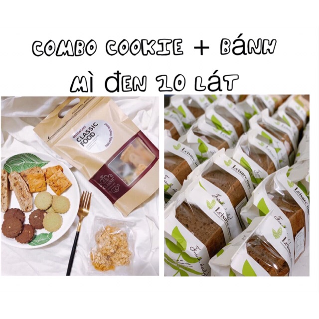 Combo cookies + bánh mì đen 10 lát