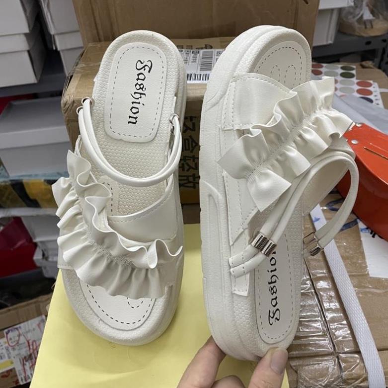 🇪🇬🇧🇶 SẴN 1 SỐ SIZE | DÉP SANDAL QUAI BÈO NHÚN ĐỘN ĐẾ BÁNH MÌ NỮ TÍNH, DÉP ĐI BIỂN *