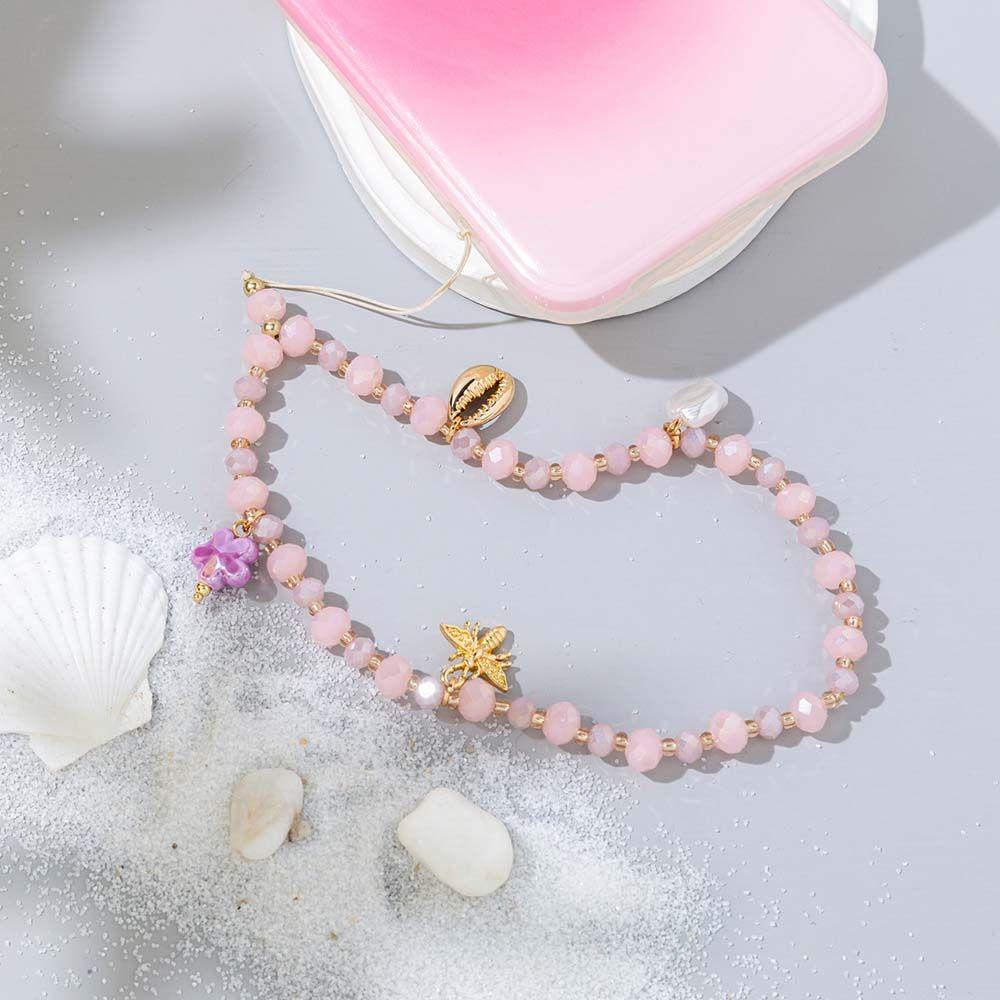 Dây Đeo Điện Thoại Xỏ Hạt Vỏ Sò Bohemia Chống Thất Lạc