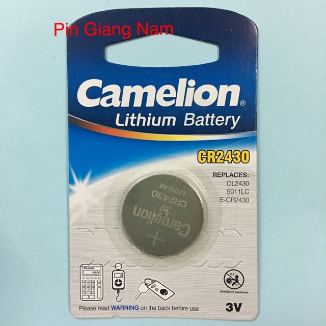 Pin CR2430 Camelion Lithium 3V vỉ 1 viên