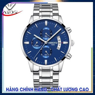 [CAO CẤP] Đồng hồ nam NIBOSI 1985 dây thép đúc đẳng cấp doanh nhân chạy 6 kim