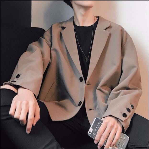 Áo khoác blazer dáng rộng phong cách retro Hồng Kông thời trang xu hướng cho học sinh