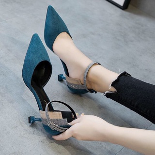 Order Giầy cao gót da lộn 5cm sz34-40