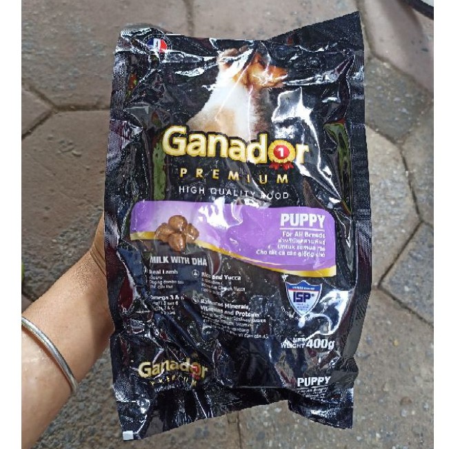 Ganador Thức ăn hạt cho chó con vị Sữa và DHA 400g