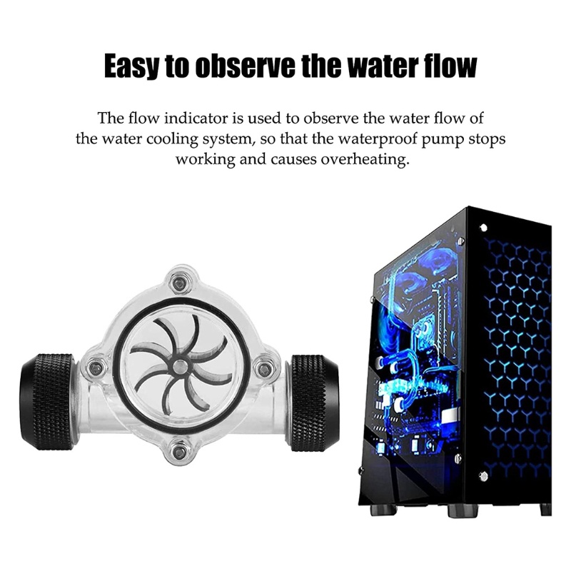 Đồng Hồ Đo Lưu Lượng Nước Làm Mát Máy Tính 8 Cánh G1 / 4 8 Impeller