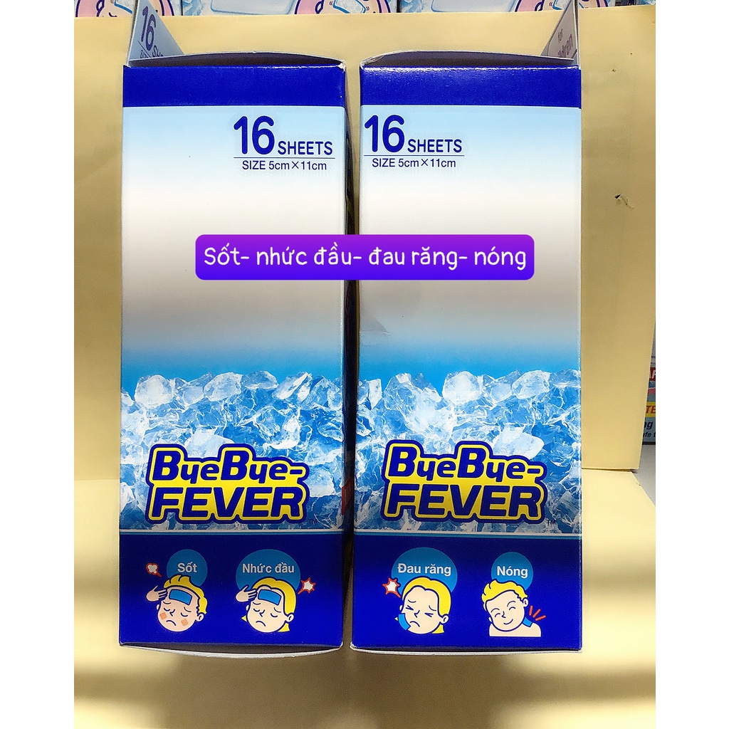 Miếng Dán Giảm Đau, Hạ Sốt, Hạ Nhiệt Nhanh Cho Trẻ Em ,Hisamitsu Bye Bye Fever
