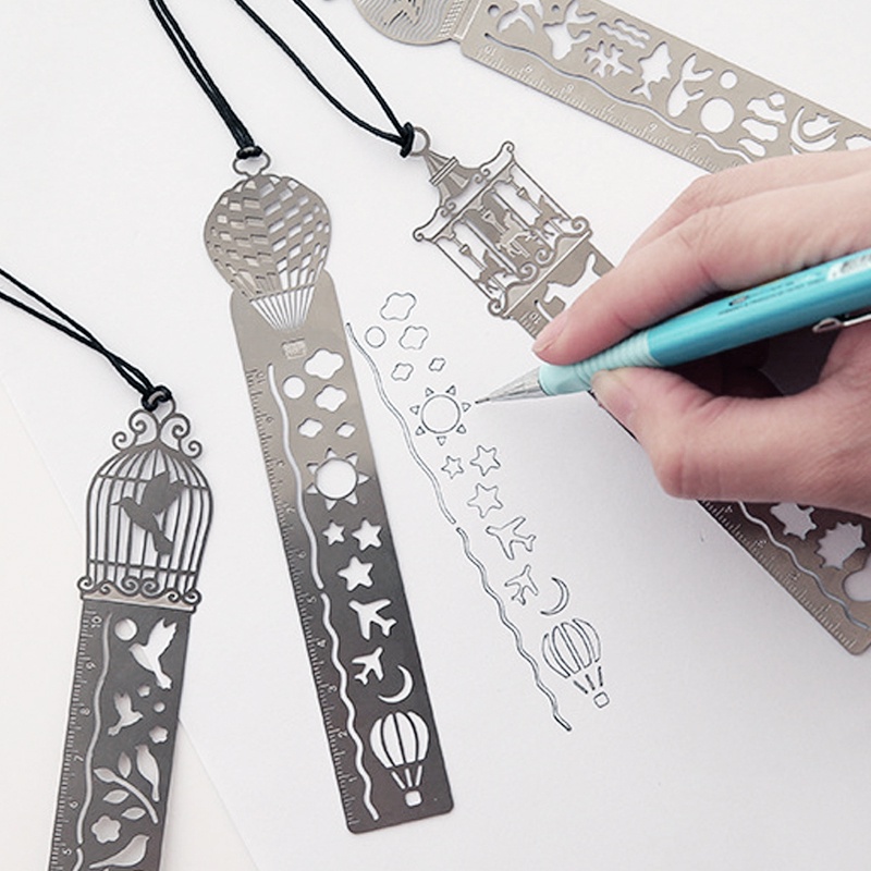 Thước Vẽ Họa Tiết Bằng Kim Loại Với Thiết Kế Sáng Tạo, Đẹp Mắt