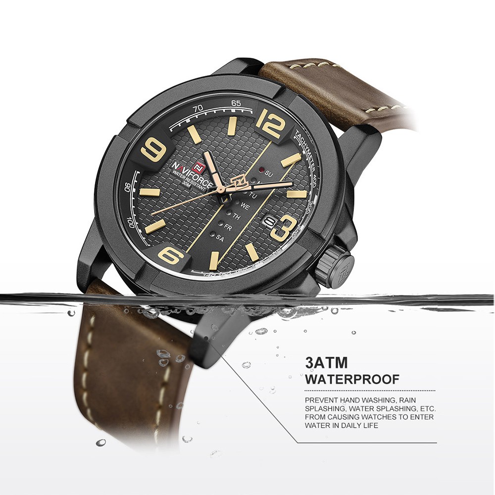 Naviforce Đồng Hồ Thể Thao Chống Thấm Nước Sang Trọng Cho Nam 9177
