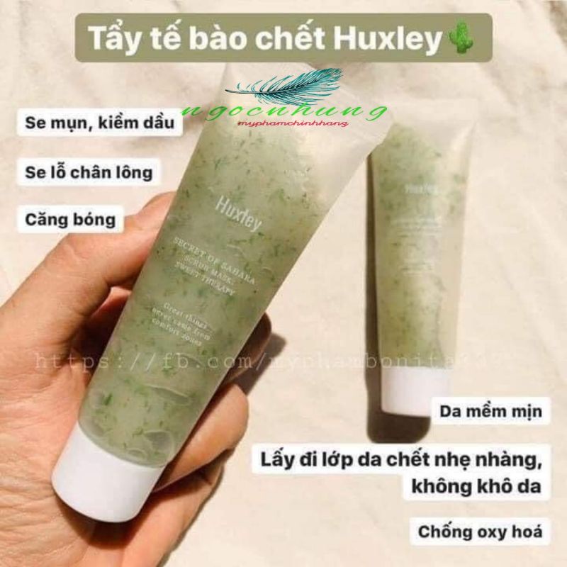 Tẩy tế bào chết mặt Huxley 30g