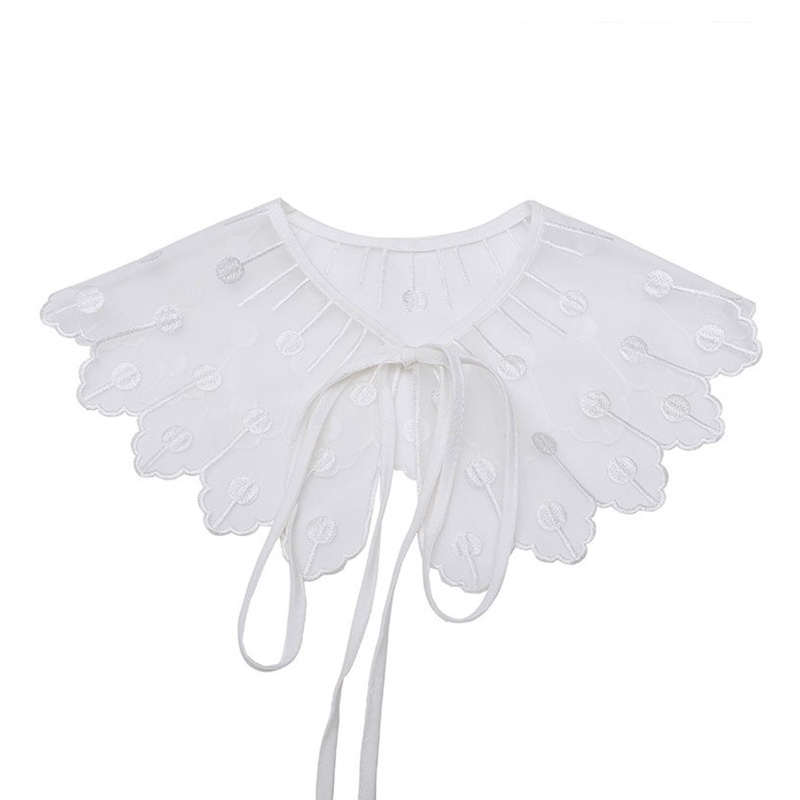 Cổ Áo Giả Thêu Họa Tiết Chấm Bi Xinh Xắn Thời Trang