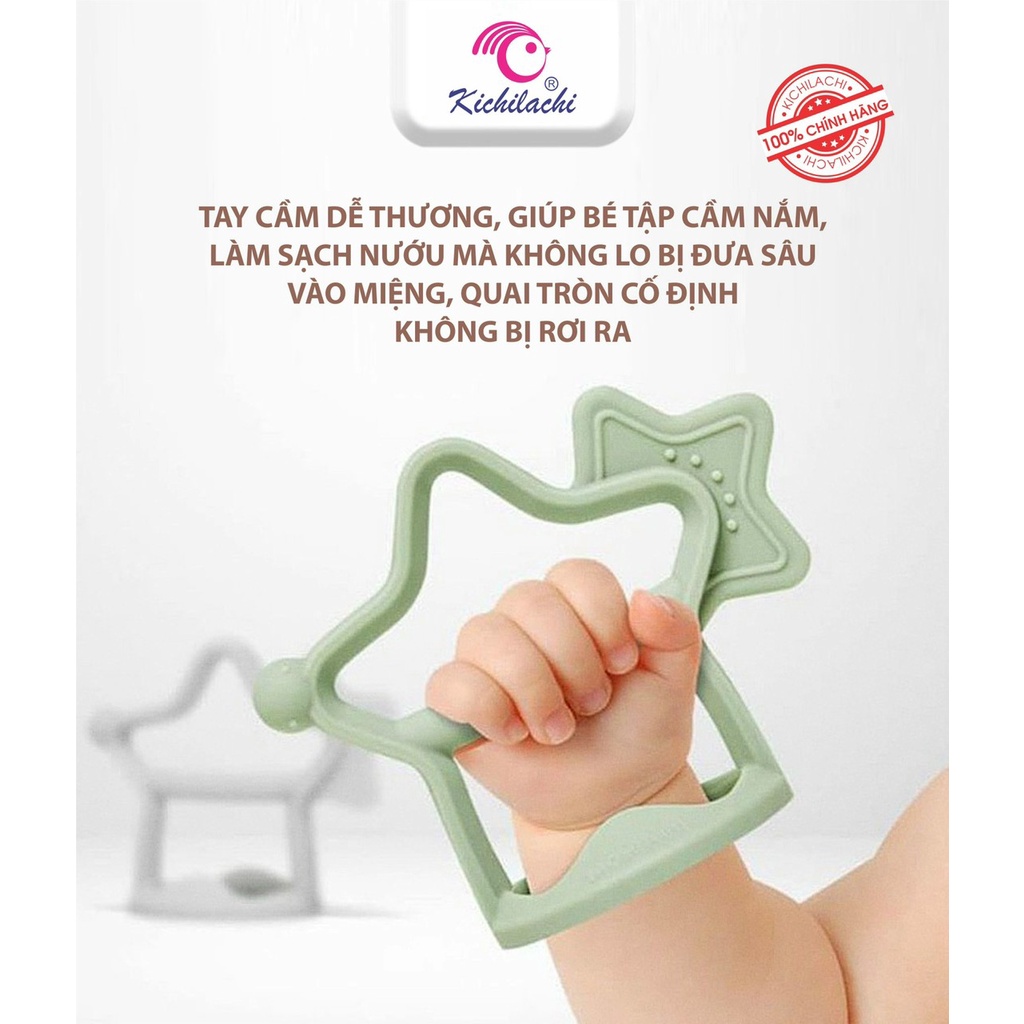 Gặm nướu silicon Hình Ngôi Sao, hình hươu an toàn cho bé
