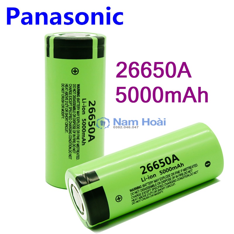 Cell Pin 26650 Panasonic NCR26650A dung lượng 5000 mAh - Mới 100%