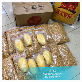 1kg bắp mỹ - ngô mỹ kèm 200g bơ dùng làm bắp rang bơ tại nhà - tỉ lệ nổ 100%