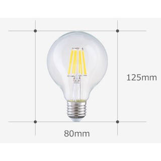 Bộ 3 bóng đèn Led Edison G80 6W đui E27.