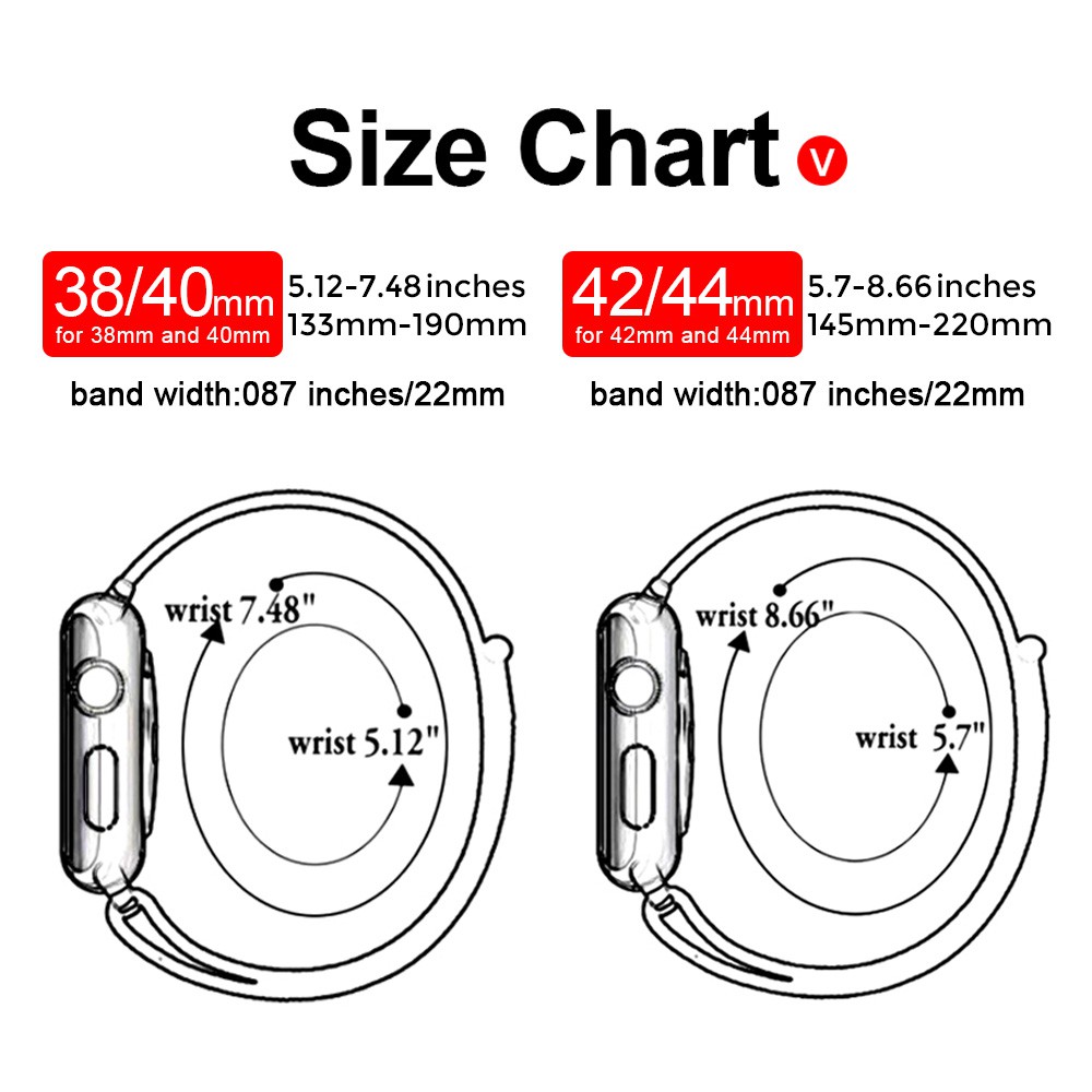 Dây đeo thay thế chất liệu nylon thoáng khí cho Apple Watch Series 5 4 3 2 1 38MM 42MM 40MM 44MM