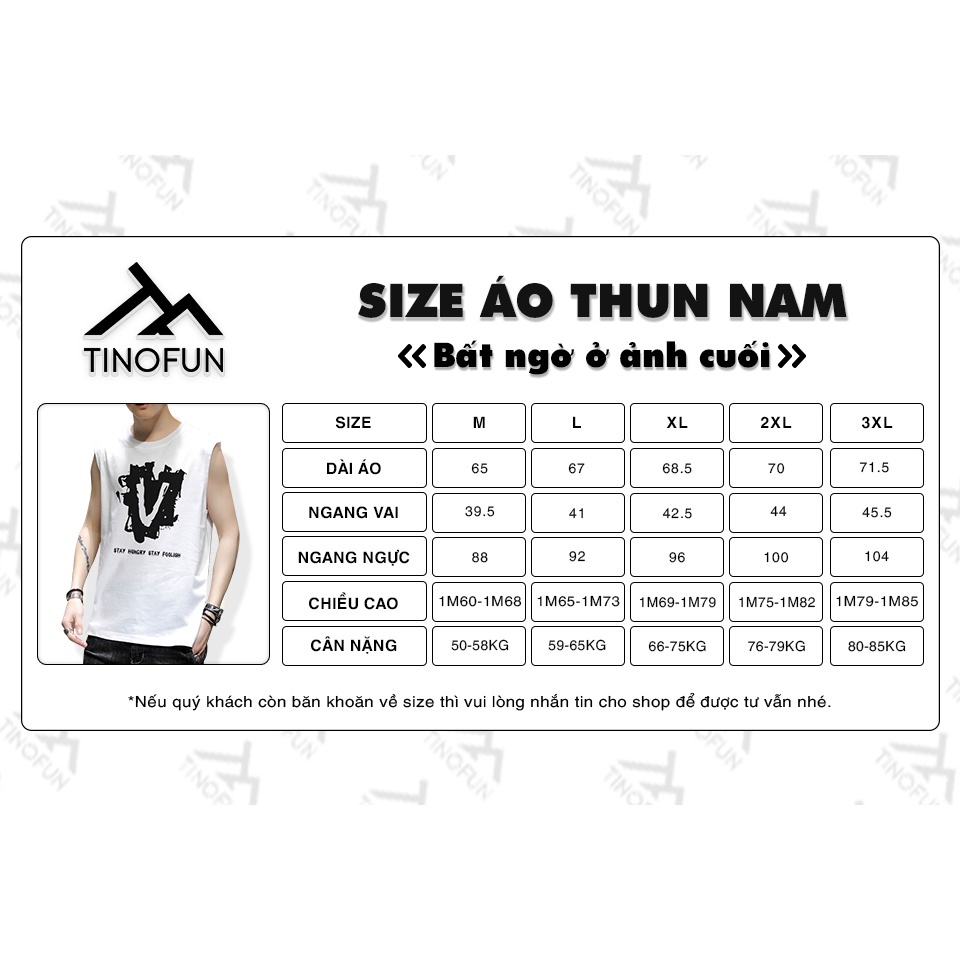 Áo 3 lỗ nam TFUN Áo thun nam mã "TT49" Áo ba lỗ nam cổ tròn TankTop form rộng sát nách tập gym co giãn đẹp cao cấp