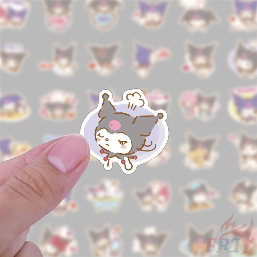 ❉ Kuromi Q-3 Retro Stickers ❉ 40Pcs/Set Sanrio Cartoon Character DIY Decals Stickers for Album Diary Laptop Scrapbooks Skateboard