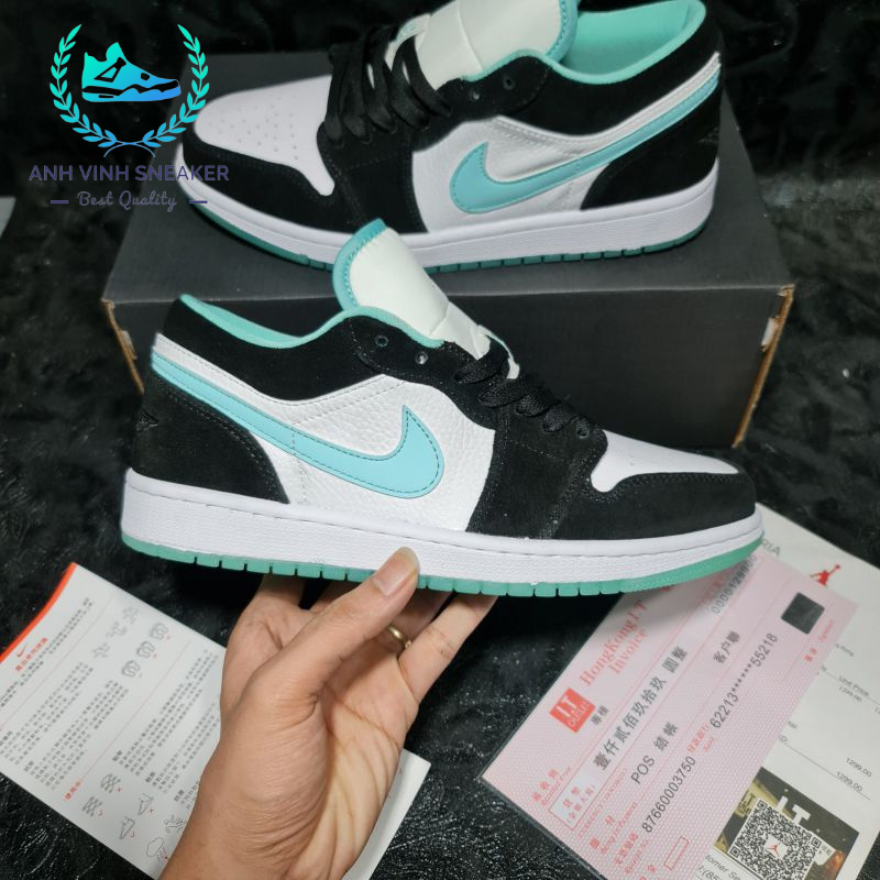 Giày Jordan 1 Low Island Green Đen Xanh Ngọc Cổ Thấp