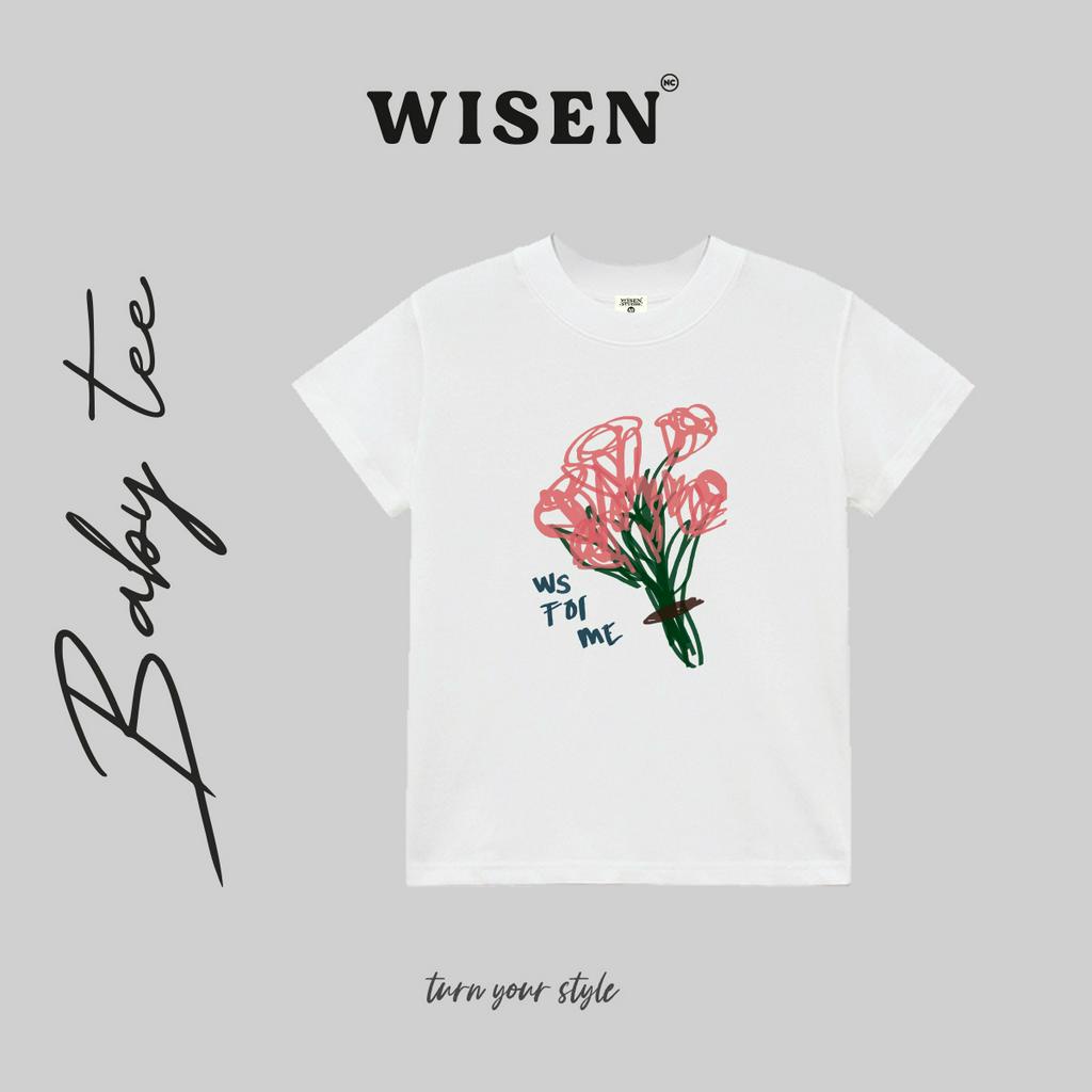 Áo Thun Baby Tee WISEN Phông Unisex Local Brand 100% Cotton Cao Cấp 2 Chiều Mẫu FLOWERS