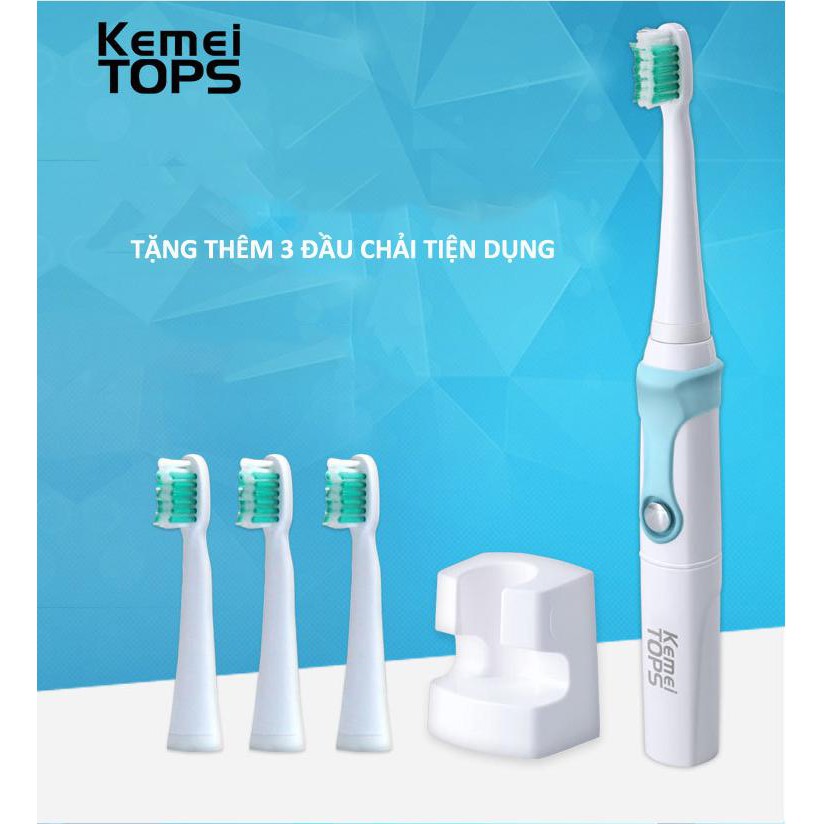 Bàn Chải Đánh Răng Điện Kemei KM-907 ( Màu hồng )