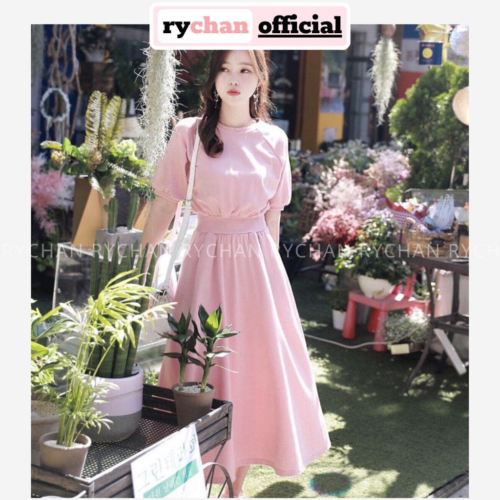 [ẢNH THẬT CUỐI] Đầm Maxi Xoè Hồng Bo Eo Có Túi - DM584