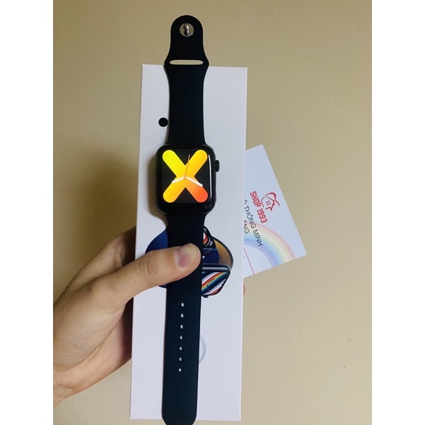 Đồng hồ thông minh Seri 7 - Hiển thị logo táo - Cài hình nền - Nút nguồn, Nút tròn xoay được