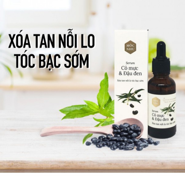 Serum Cỏ Mực Đậu Đen Mộc Nhu 30ml Phủ Đen Tóc Từ Chân 30ml | BigBuy360 - bigbuy360.vn