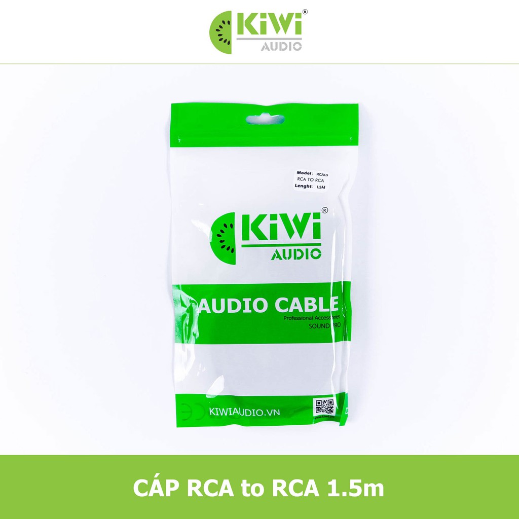 Dây audio Kiwi cao cấp 2 AV hoa sen ra 2 AV bằng đồng