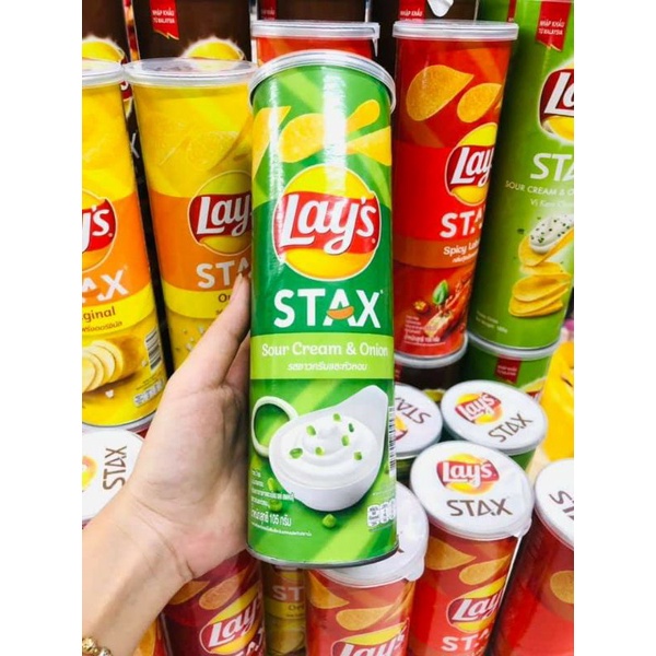 0Khoai tây ống Lays stax 105g