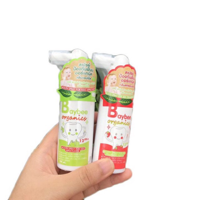 Combo 2 Lọ Xịt Chống Sâu Răng Baybee Cho Bé Organic 50ml