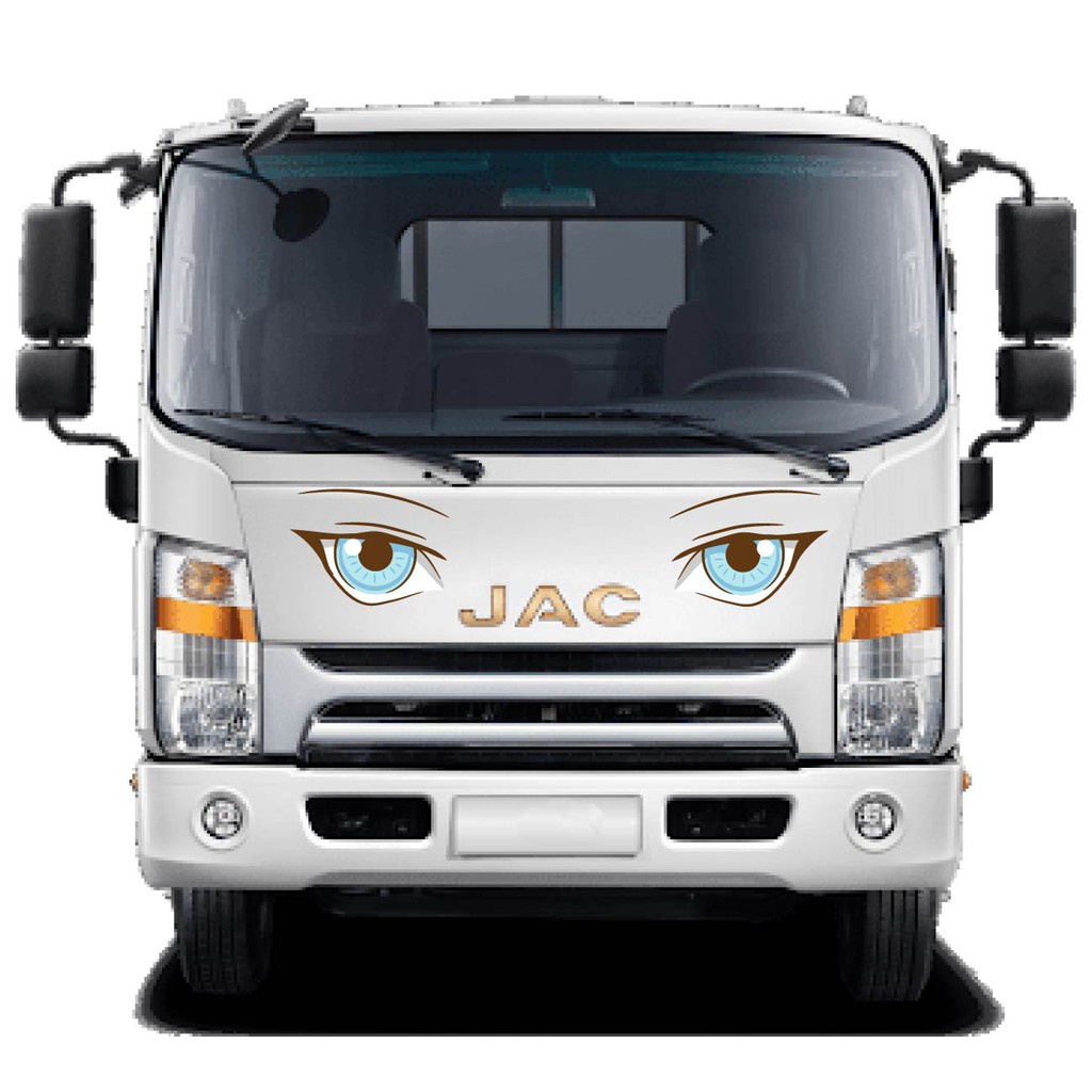 Decal dán xe tải, tem đôi mắt trang trí đầu xe tải SM-15